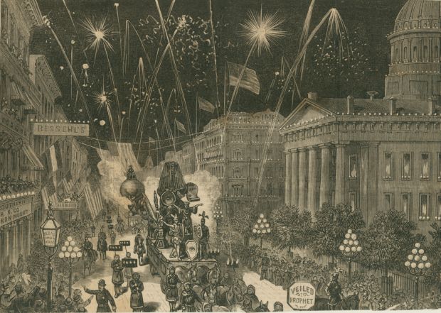 The first Veiled Prophet parade